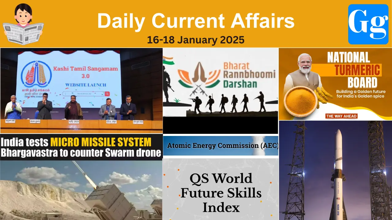 Daily Current Affairs 16-18 January 2025