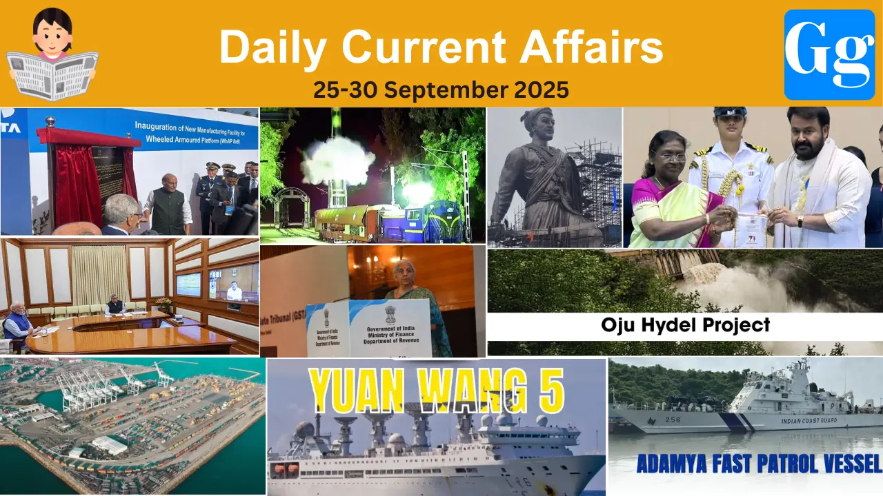 Daily Current Affairs 25-30 September 2025